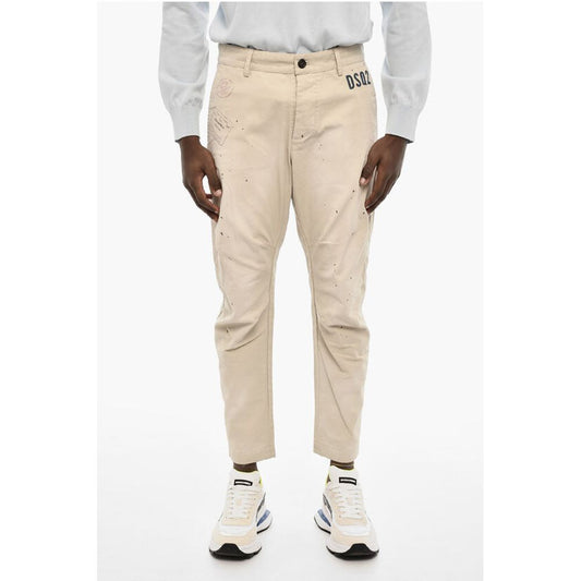 4 Pockets Cotton Pants with Denim Monogram