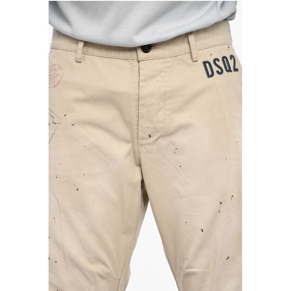 4 Pockets Cotton Pants with Denim Monogram