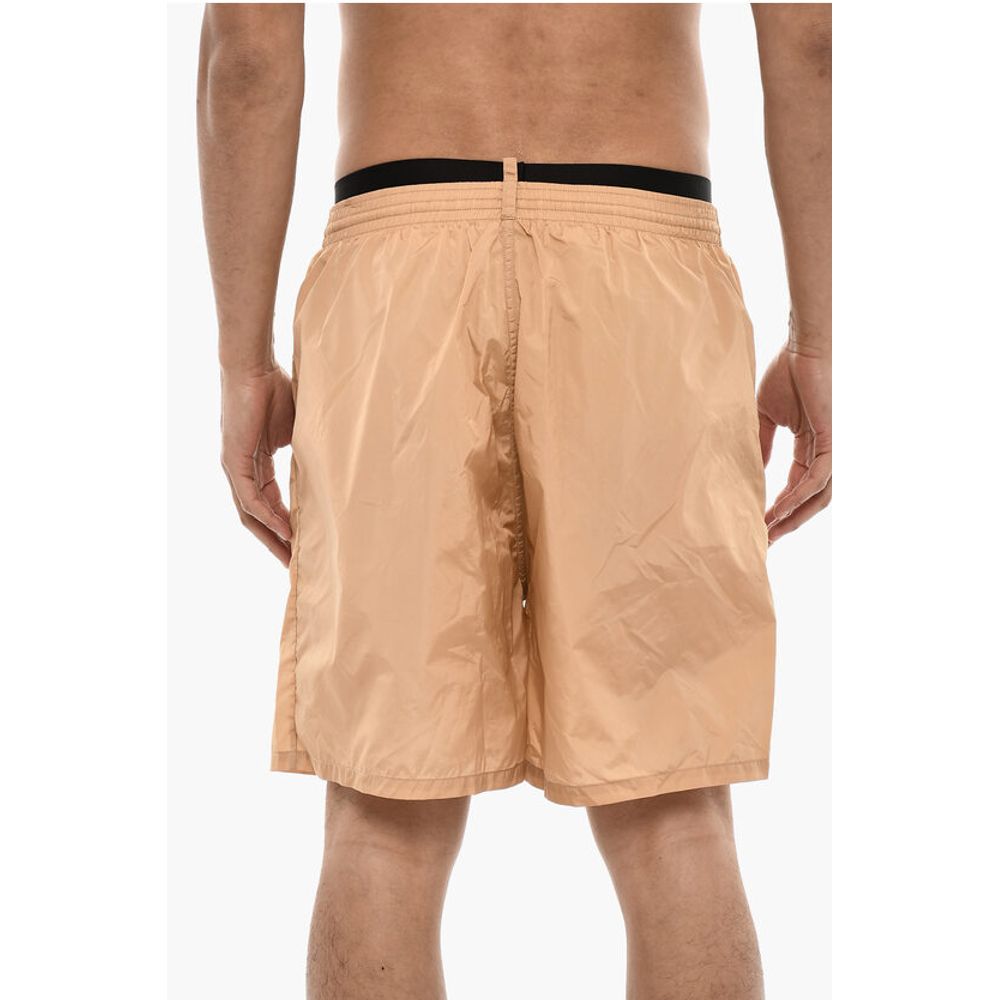Slip Swimshorts With Logoed Contrasting Waistband