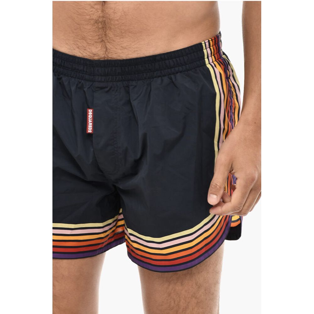 Striped Print Swim Shorts