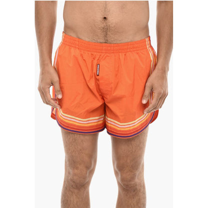 Striped Print Swim Shorts