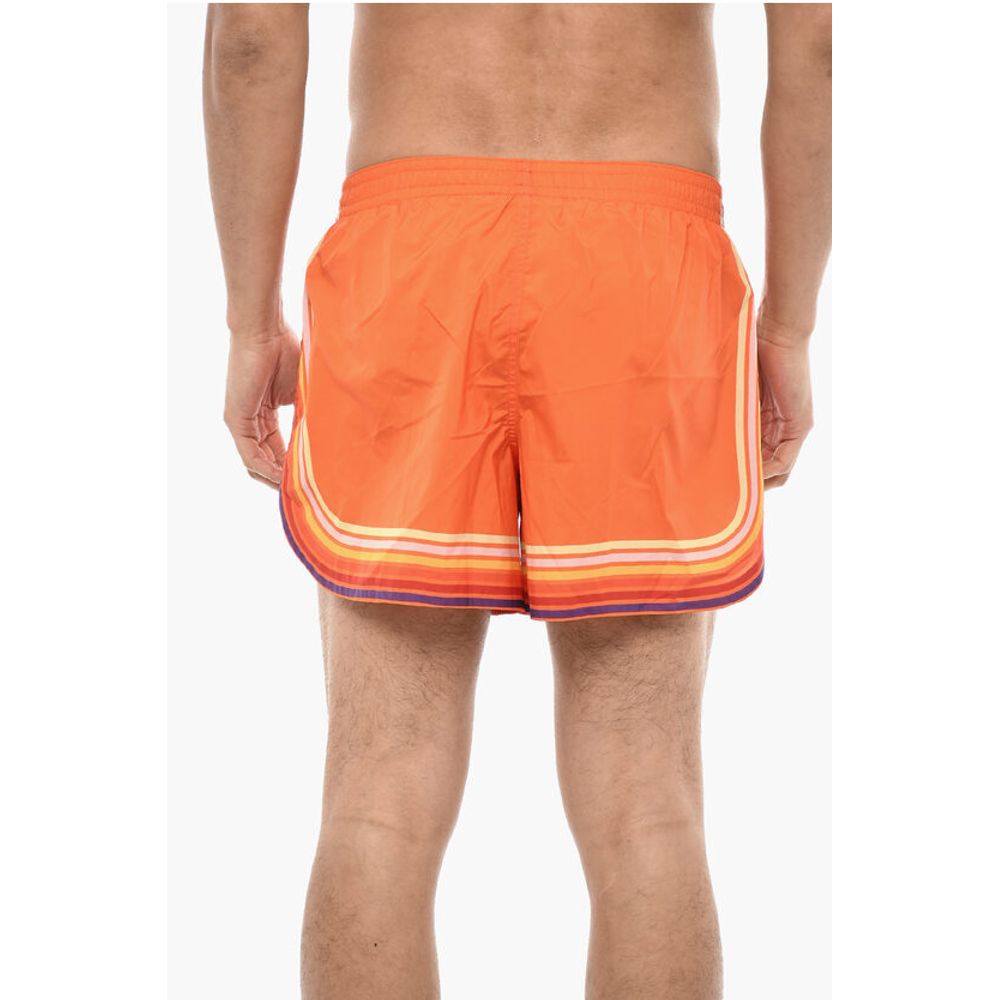 Striped Print Swim Shorts