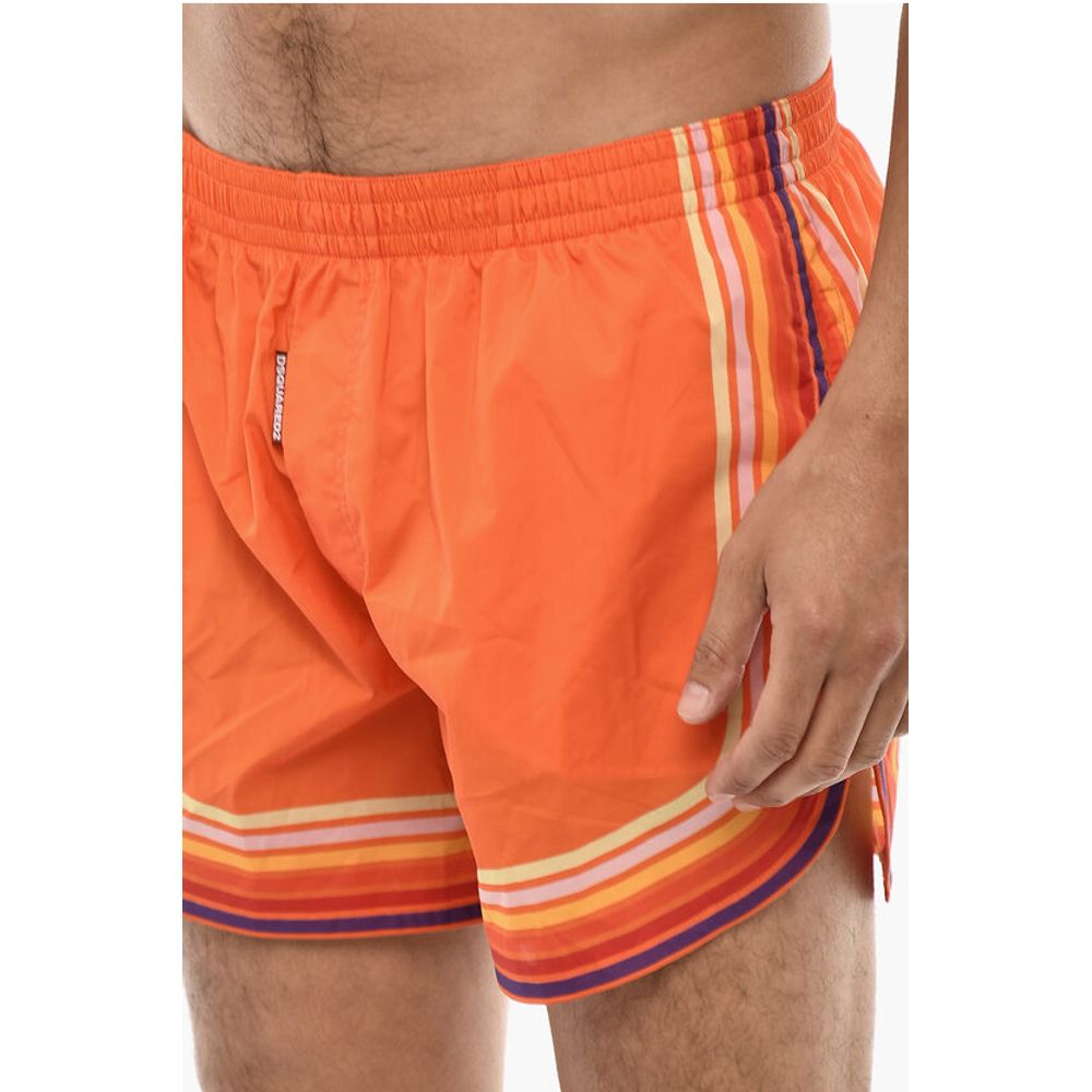 Striped Print Swim Shorts
