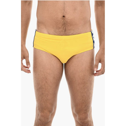 Slip Swimsuit With Logoed Contrasting Bands