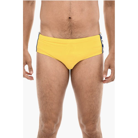 Slip Swimsuit With Logoed Contrasting Bands