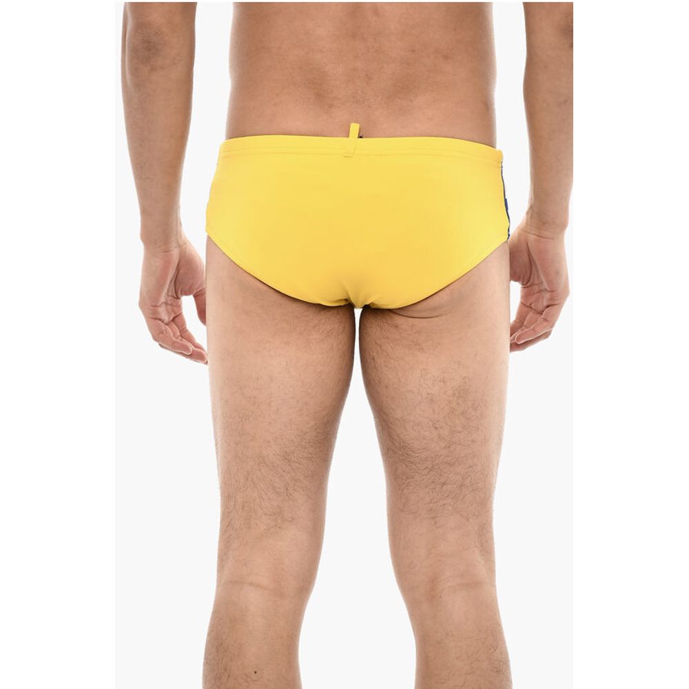 Slip Swimsuit With Logoed Contrasting Bands