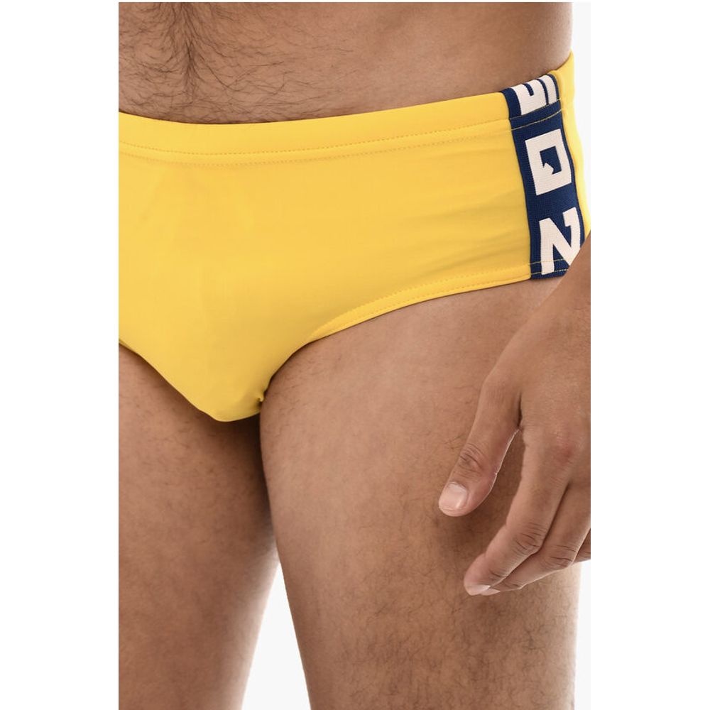Slip Swimsuit With Logoed Contrasting Bands