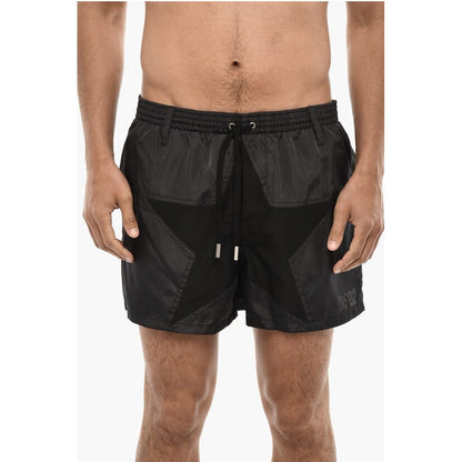 Allover Logo Print MIDI Swimshorts