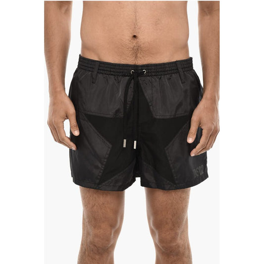 Allover Logo Print MIDI Swimshorts