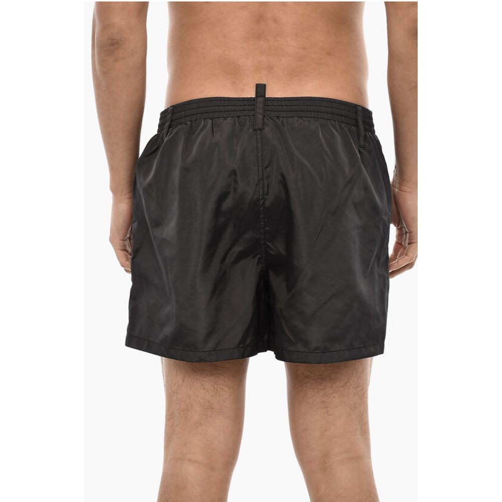 Allover Logo Print MIDI Swimshorts