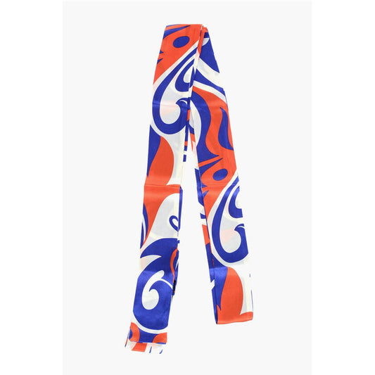 Patterned Silk Slim Foulard