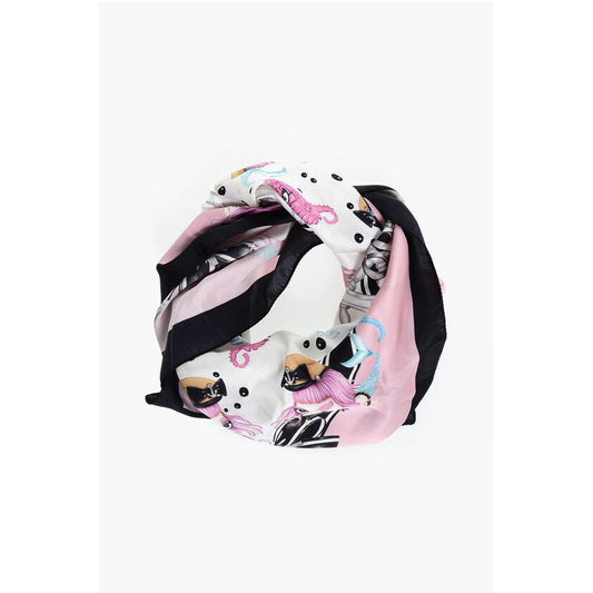 Mermaids Patterned Silk Foulard