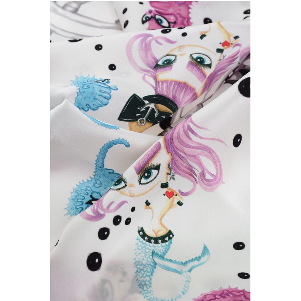 Mermaids Patterned Silk Foulard