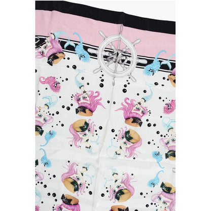 Mermaids Patterned Silk Foulard