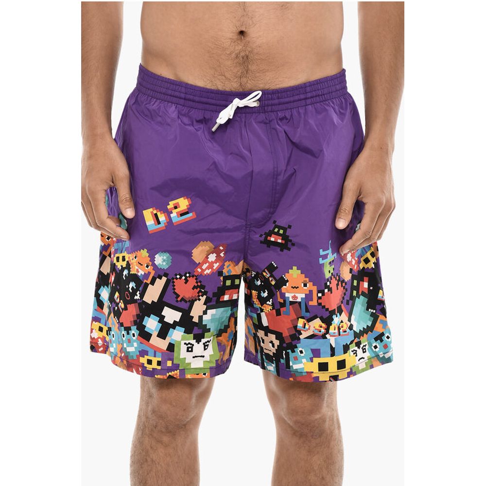 Printed PIXEL Swim Shorts