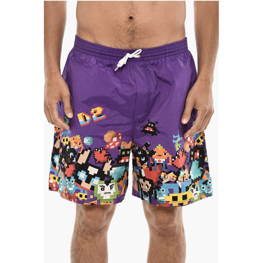 Printed PIXEL Swim Shorts