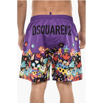 Printed PIXEL Swim Shorts