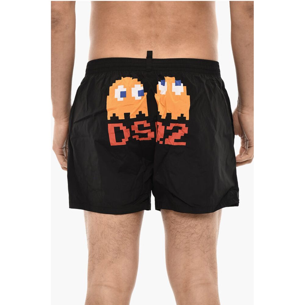 Printed PACMAN Swimshorts With Dawstrings