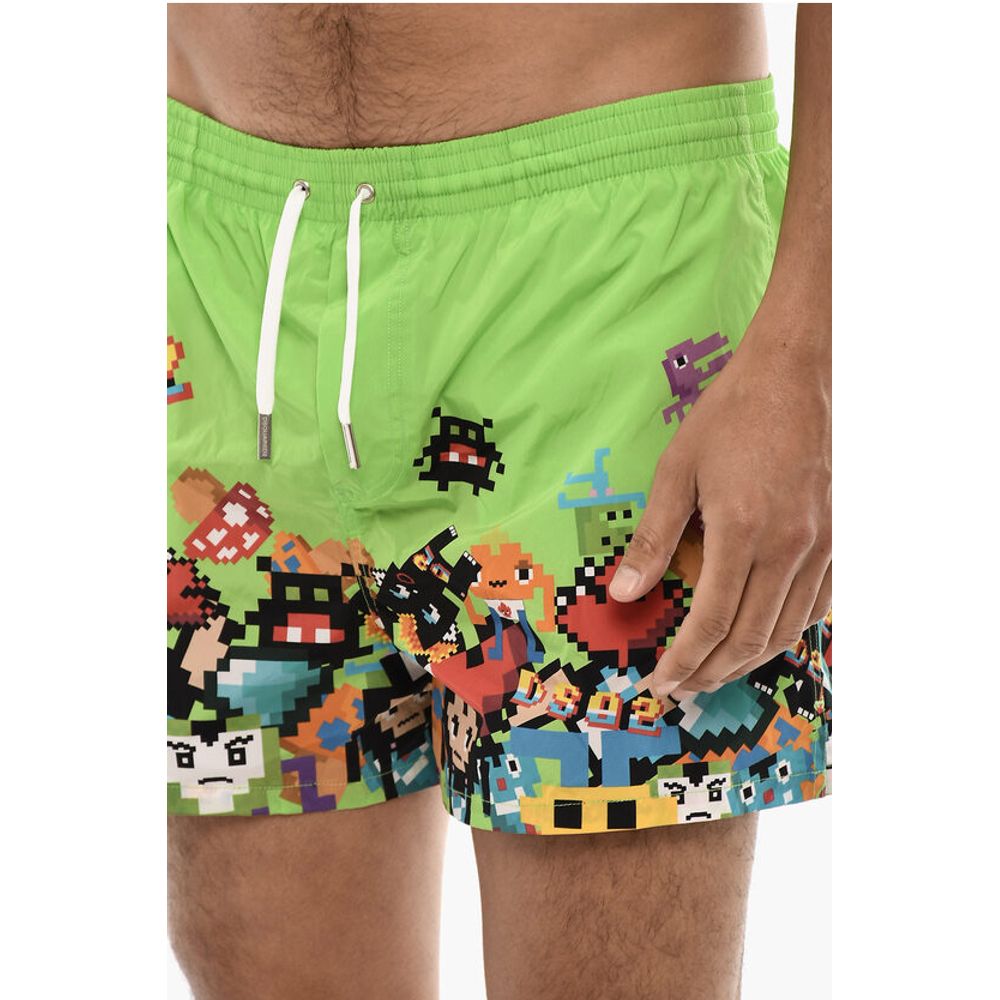 Printed PIXEL Swim Shorts