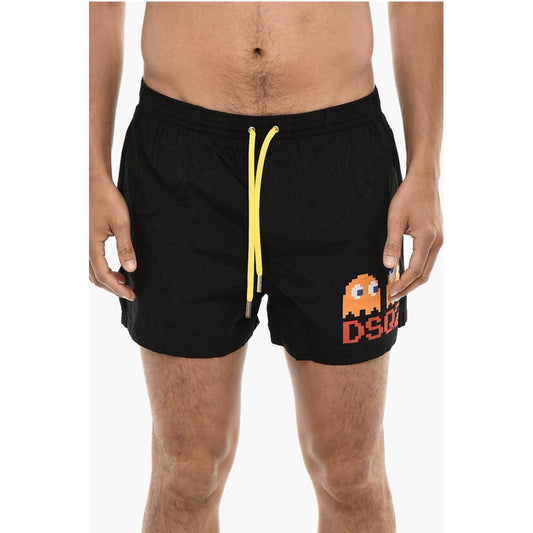 Printed PACMAN Swimshorts With Dawstrings