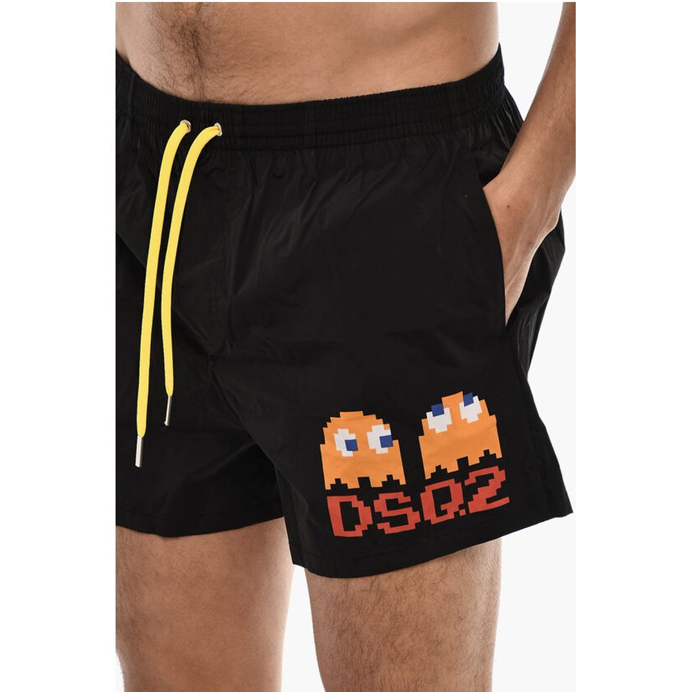 Printed PACMAN Swimshorts With Dawstrings