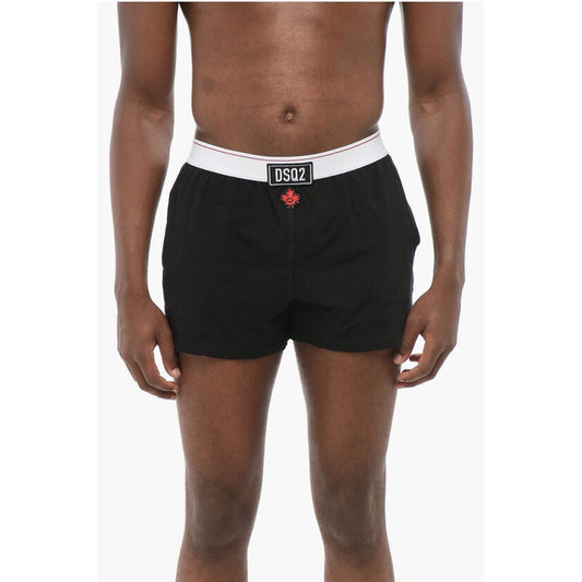 Stretch Cotton Boxer with Patch Detail