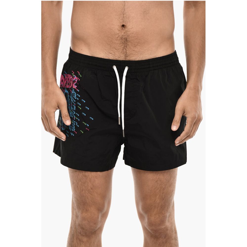 Printed GLITCH Swim Shorts