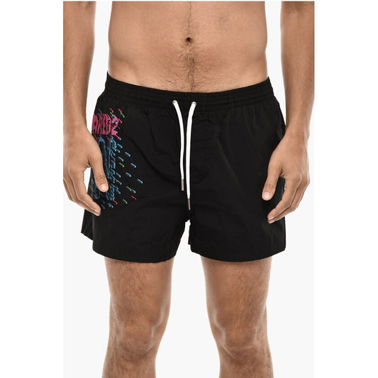 Printed GLITCH Swim Shorts