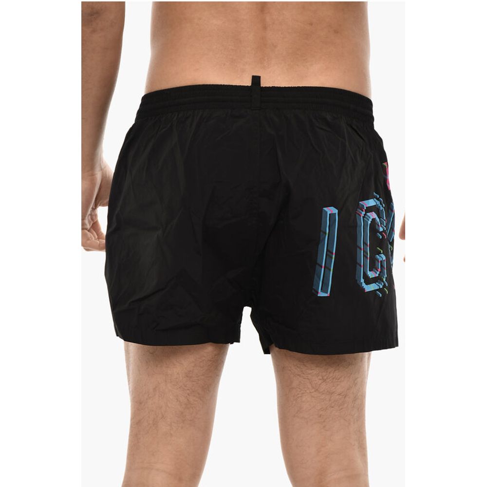 Printed GLITCH Swim Shorts