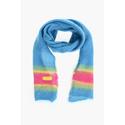 Mohair Blend Scarf with Contrasting Detail