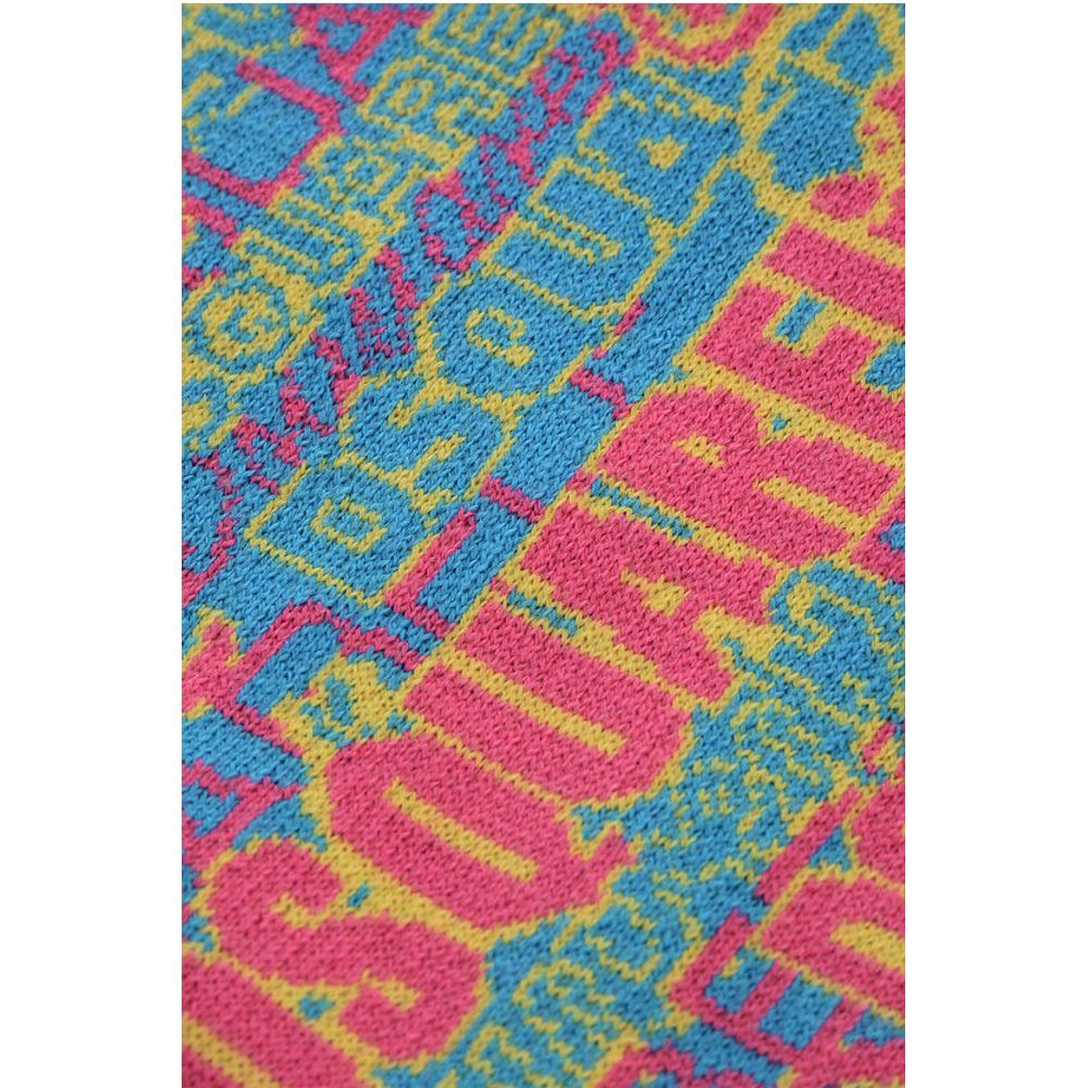 Jacquard Wool Scarf with All-Over Logo