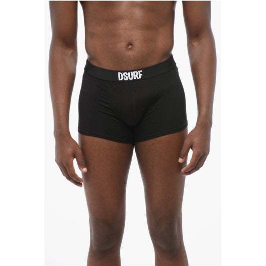 Stretch Cotton Boxer with Logoed Waistband