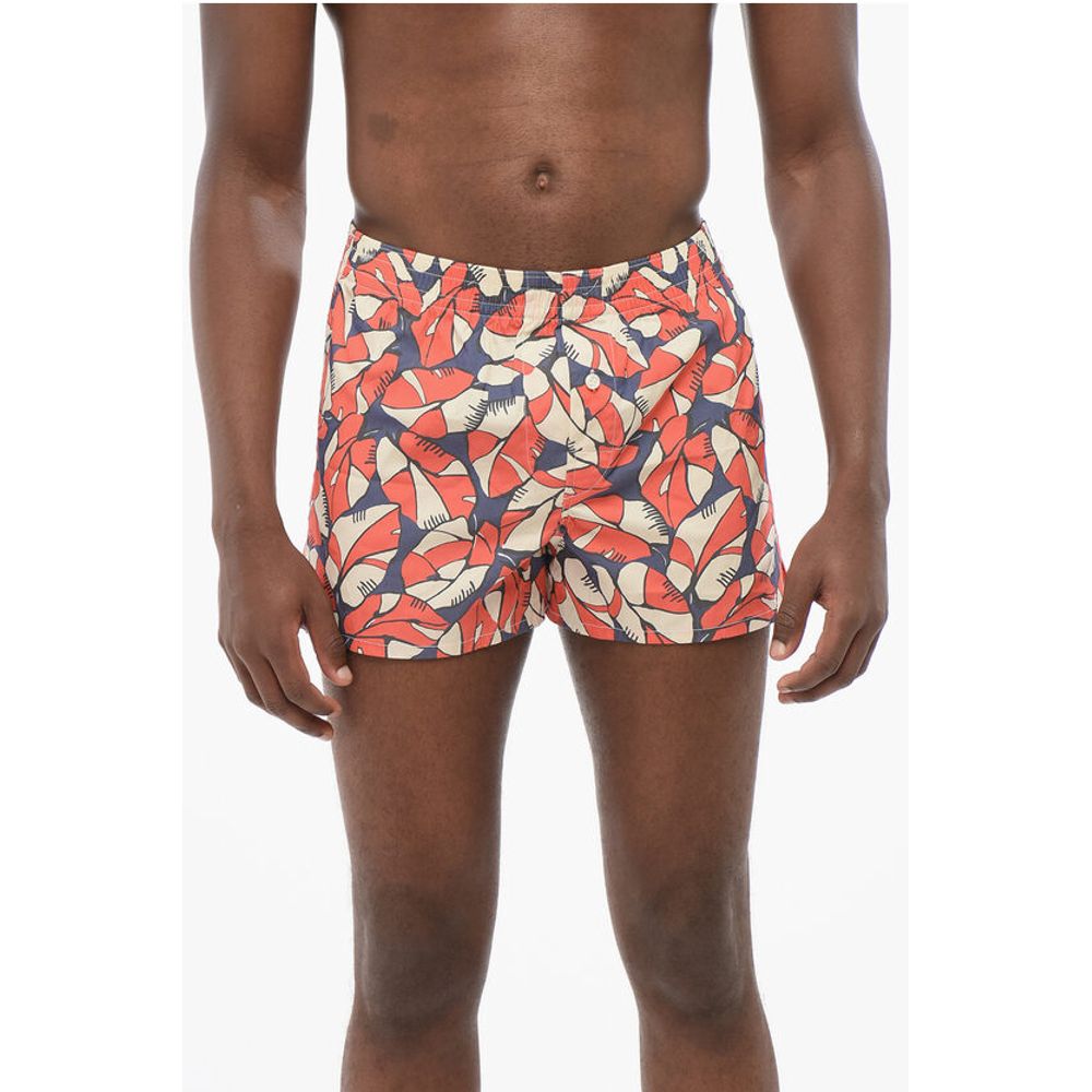 Plant Patterned Popeline Boxer