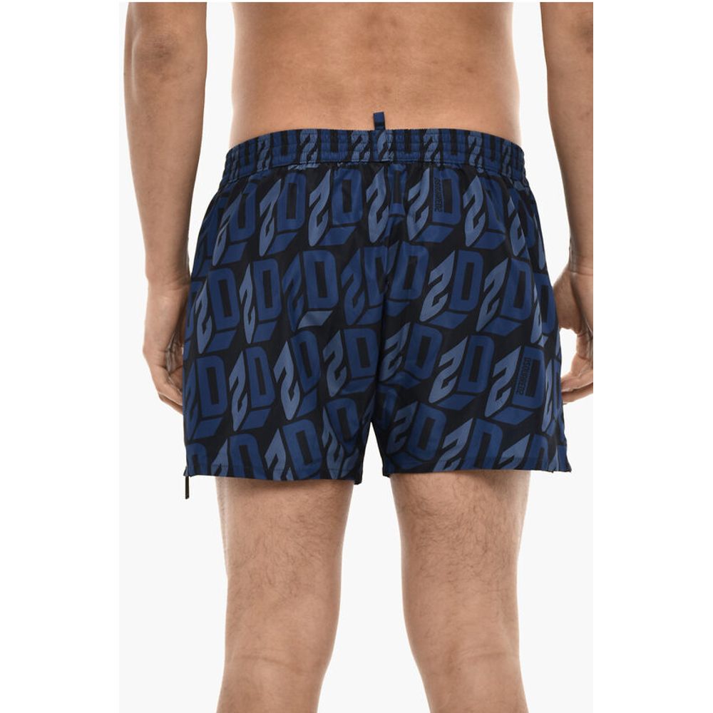 Allover Logo Print MIDI Swimshorts