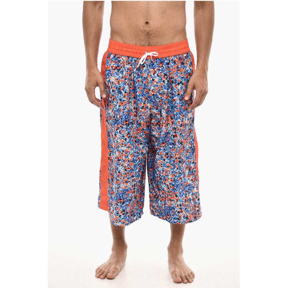 Maxi Swim Shorts With Floral Print
