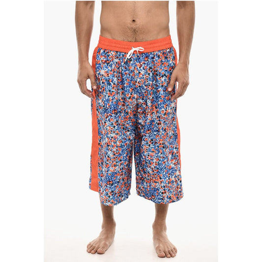 Maxi Swim Shorts With Floral Print