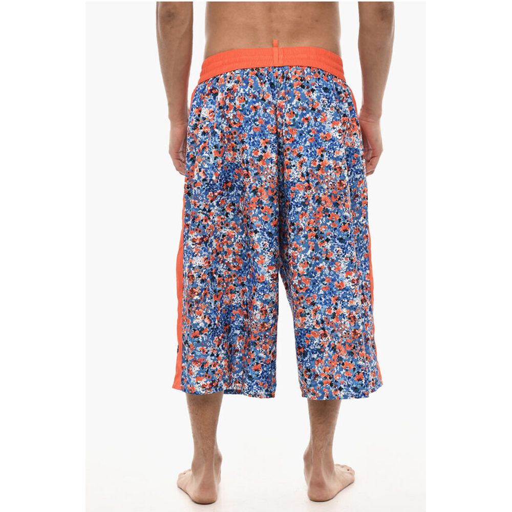 Maxi Swim Shorts With Floral Print