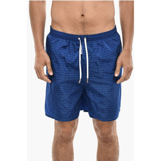 Tone On Tone Motif Swim Shorts