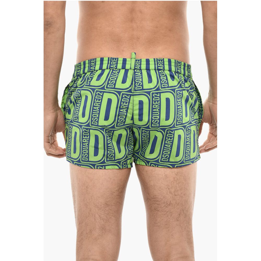 Allover Logo Print MIDI Swimshorts