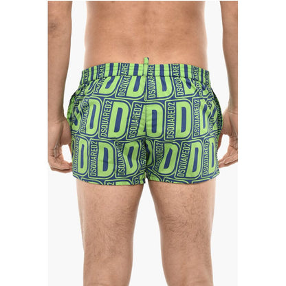 Allover Logo Print MIDI Swimshorts