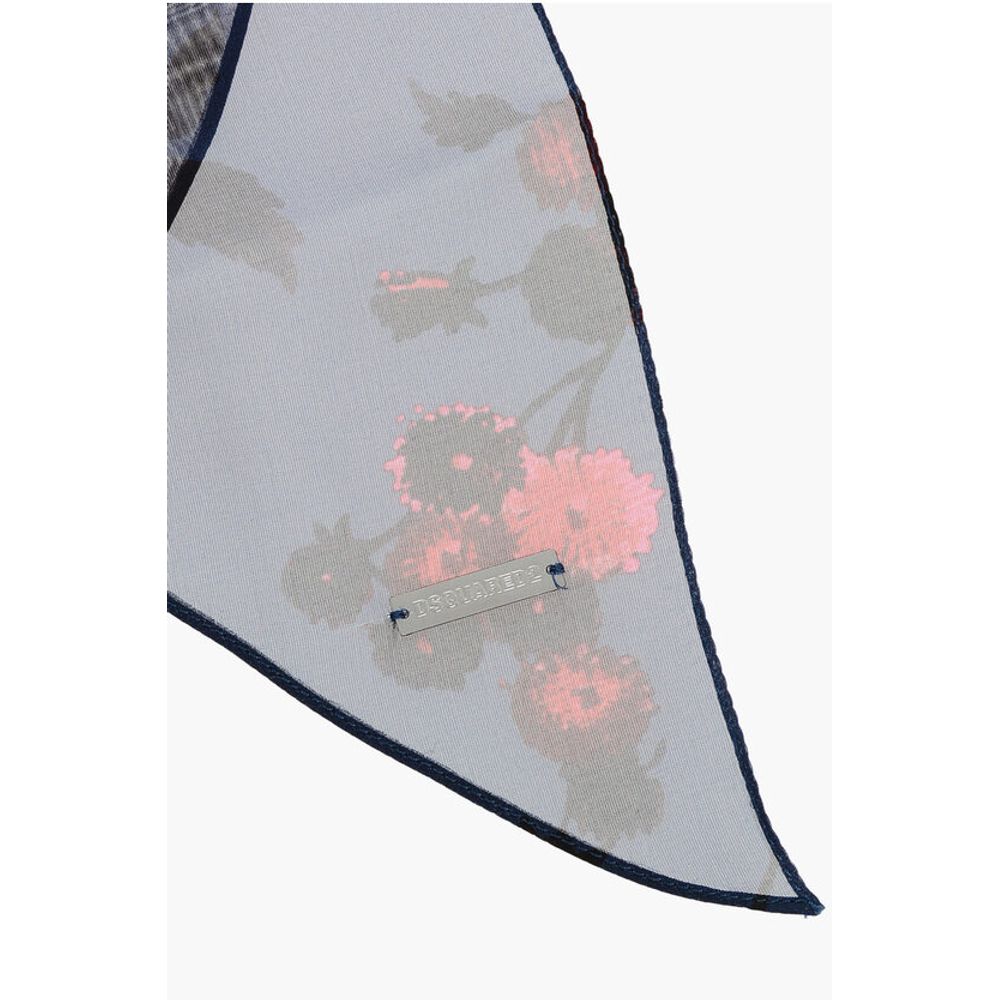 Floral Patterned Chiffon Slim Foulard