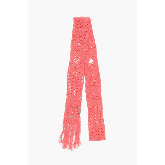 Solid Color Crochet Scarf with Fringes