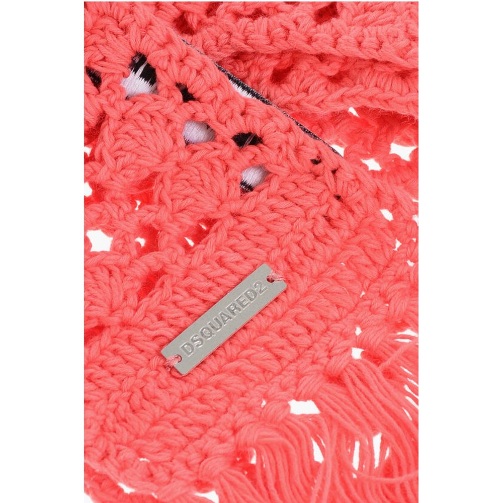 Solid Color Crochet Scarf with Fringes