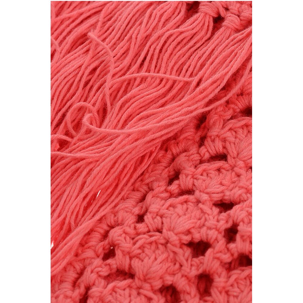Solid Color Crochet Scarf with Fringes