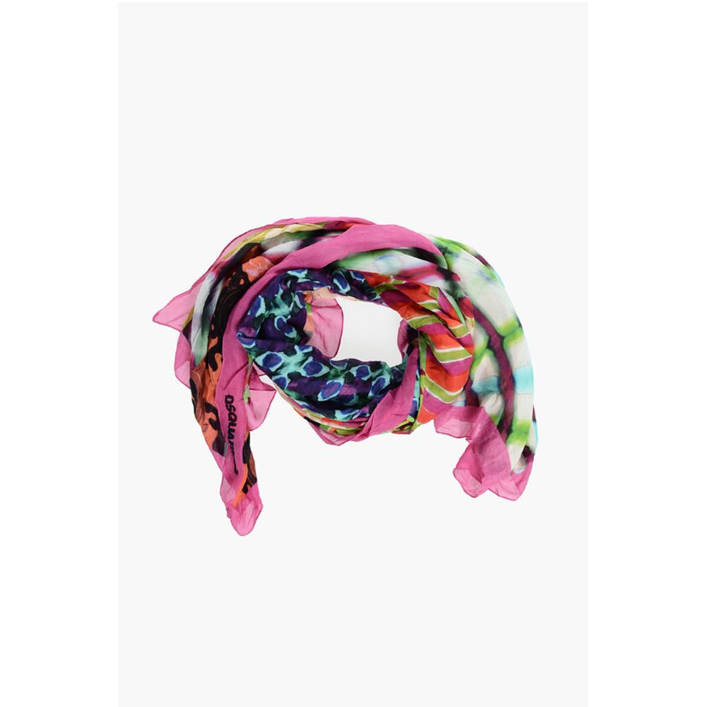 Patchwork Motif Multicolor Foulard