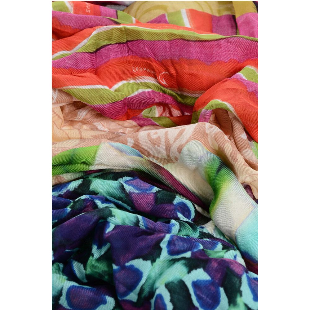 Patchwork Motif Multicolor Foulard
