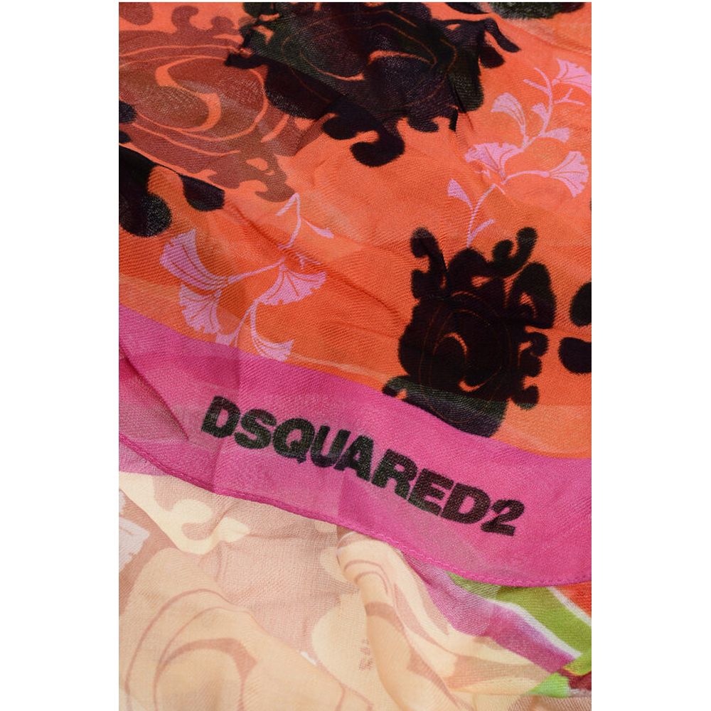 Patchwork Motif Multicolor Foulard