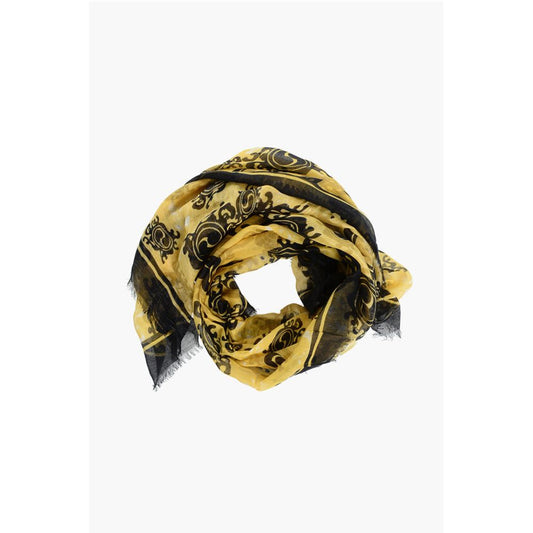 Two-Tone Patterned Linen Blend Foulard