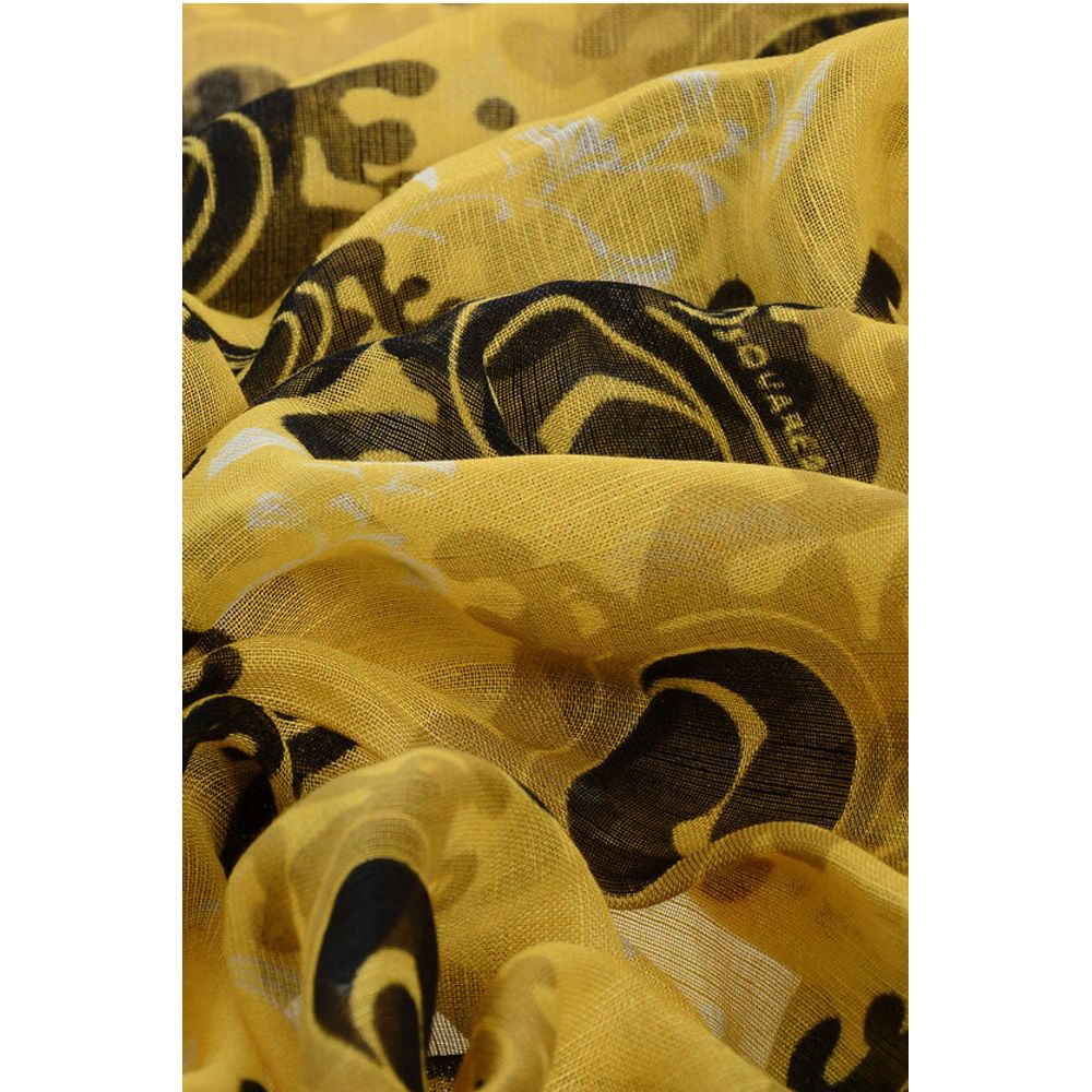 Two-Tone Patterned Linen Blend Foulard