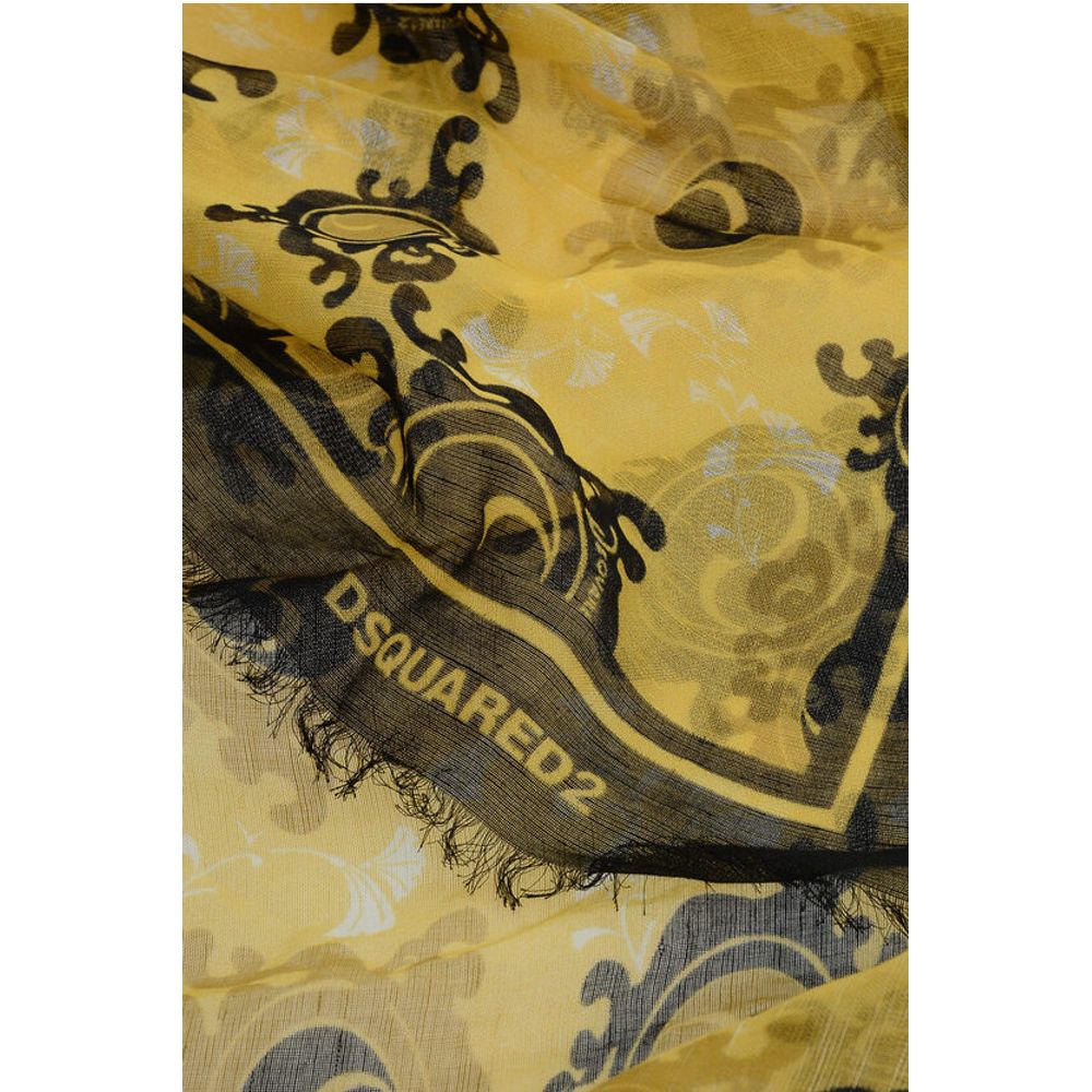Two-Tone Patterned Linen Blend Foulard